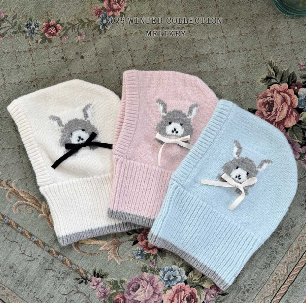 Bunny Balaclava (with Ribbon Brooch)