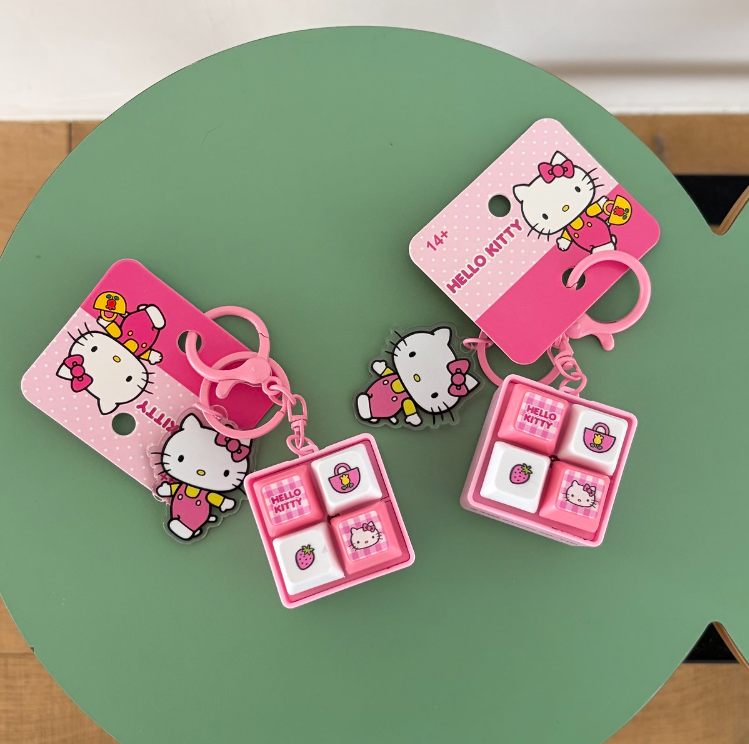 Pink Keyboard Melody Keyring