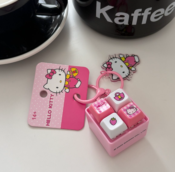 Pink Keyboard Melody Keyring