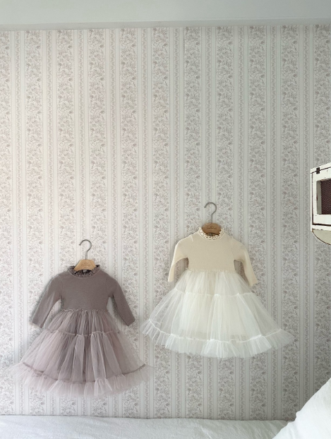 [MONBEBE] Ribbed Tulle Dress (OPS)