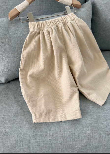 [MONBEBE]  Dart Barrel-Fit Pants
